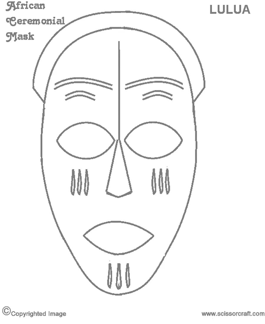 Африканские маски. Шаблон африканской маски. Африканские маски детские. Африканская маска макет.