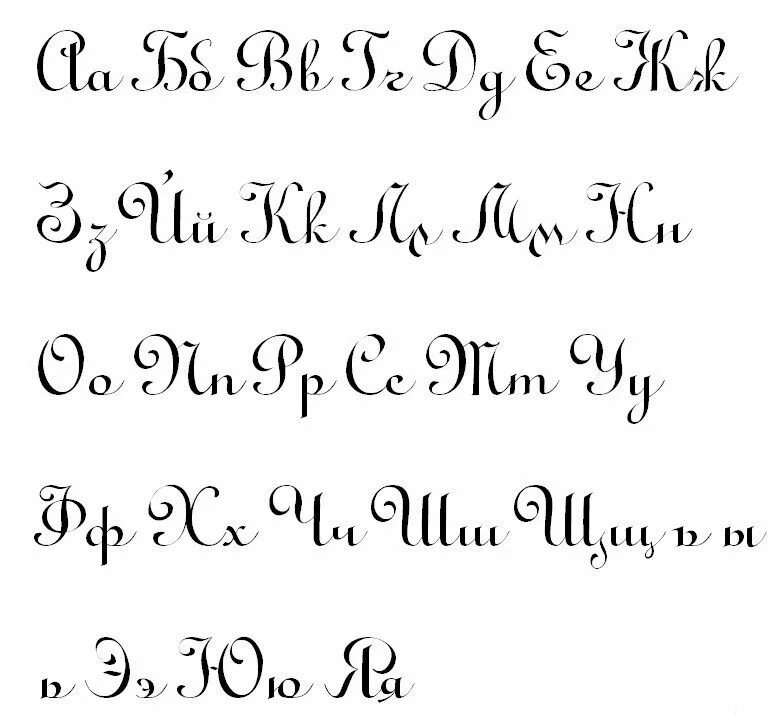 Красивый шрифт. Красивый алфавит. Красивые буквы алфавита. Каллиграфические буквы русского алфавита.