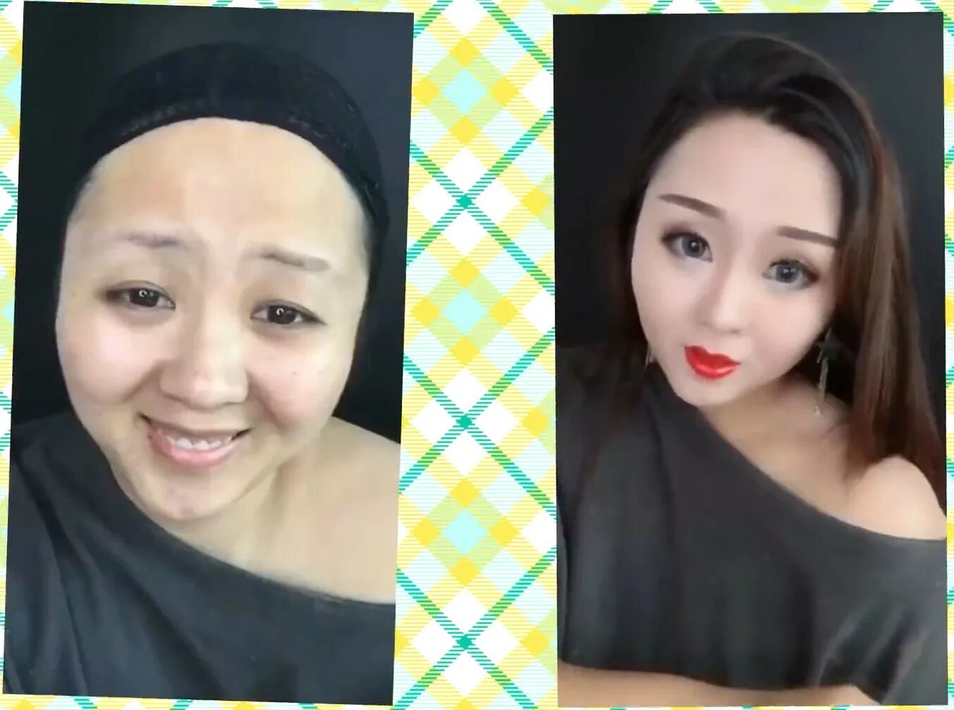 Азиатские девушки без макияжа. Китаянки до и после макияжа. Азиатский макияж до и после. Азиатки до и после макияжа.