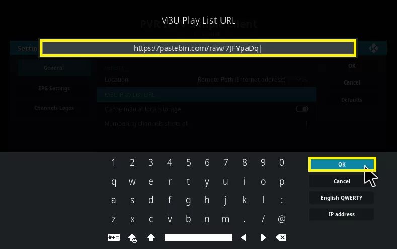 URL плейлиста для IPTV m3u. URL код. Ссылка на m3u для Kodi. Префикс в Урле. Url плейлиста