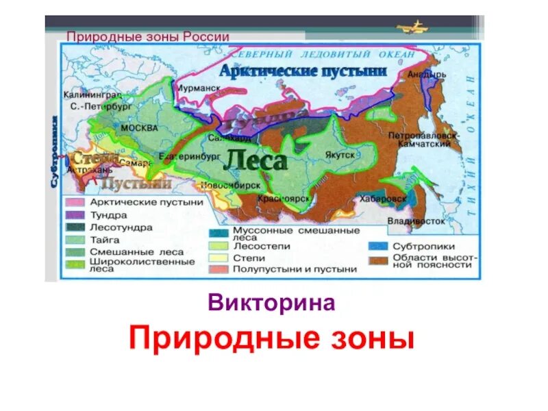 Природные зоны. Природные зоны и Республики России. В какой природной зоне находится краснодарский