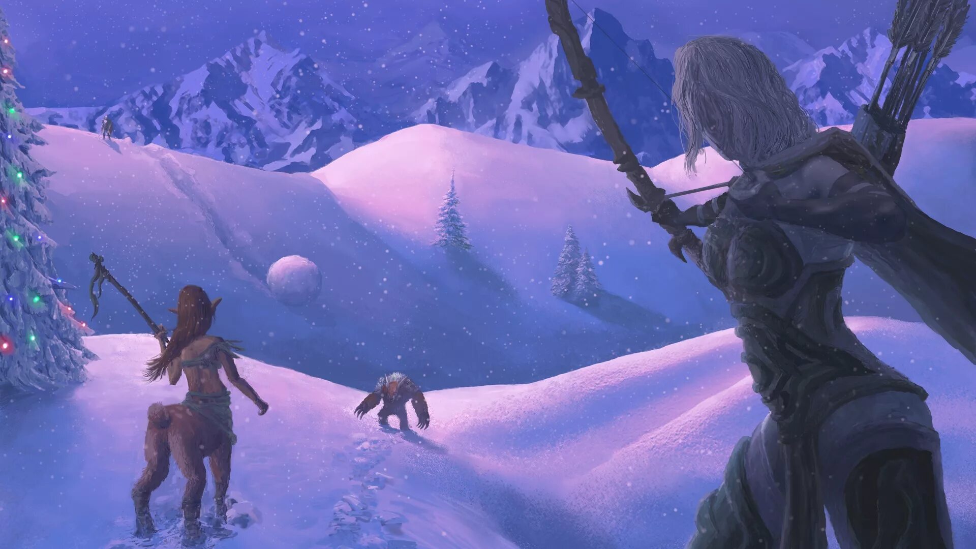 новогодняя дота 2 на рабочий стол. дота 2 новогодние арты. новогодние персонажи из игр. новогодние обои дота 2. туск дота 2.