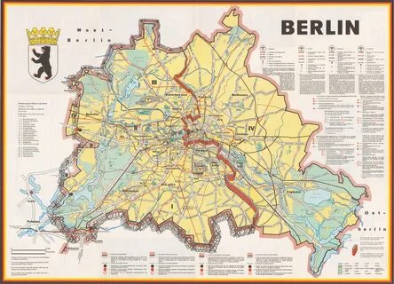 Berlin wall map Map of berlin wall route (Germany) 