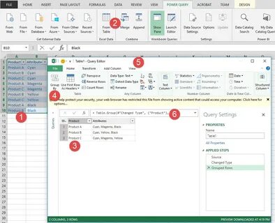 Сводная таблица в power query