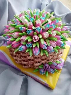 Тюльпаны из крема