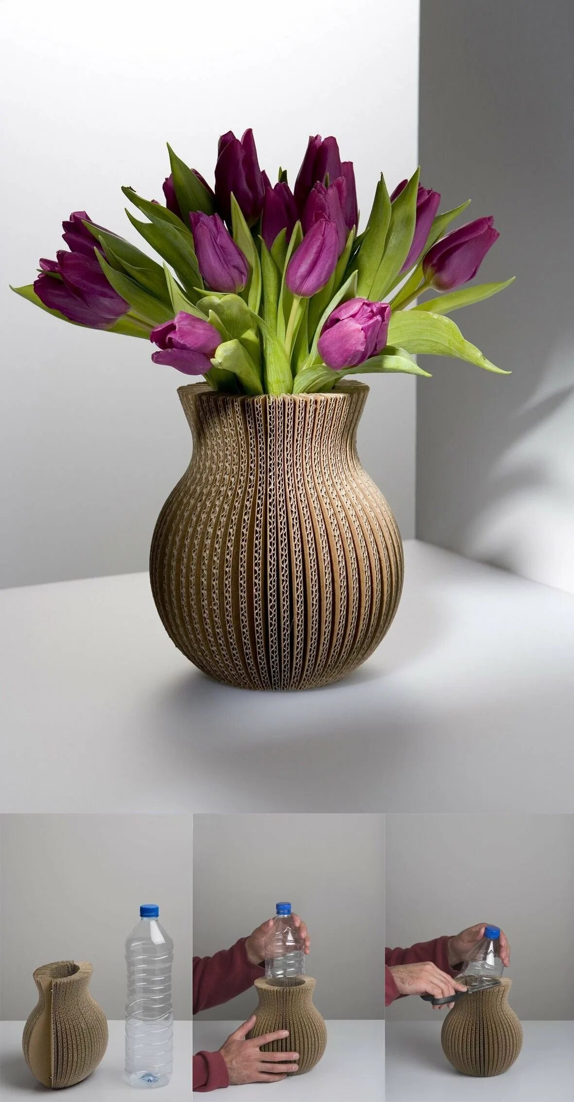 Самодельная ваза своими руками. Креативные вазы. Украшение вазы. Декоративная вазочка. Необычные вазы для цветов.