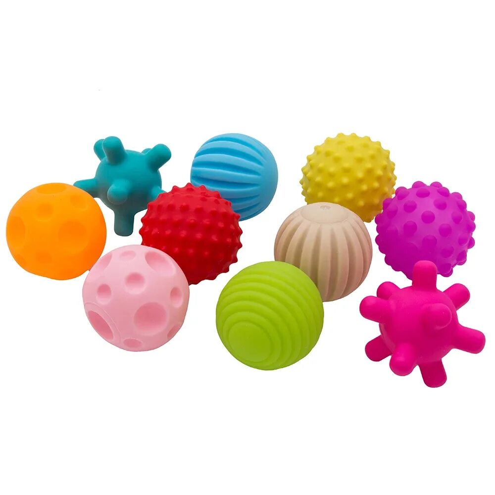 Тактильные мячики Soft balls. Тактильный сенсорный набор (tactile Toy Pack). Резиновый мяч для детей. Маленький резиновый мячик.