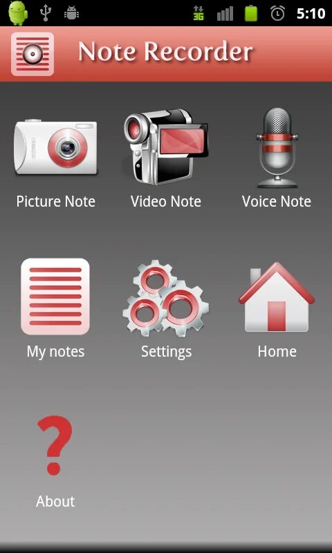 Note record. Recorder android. recorder.