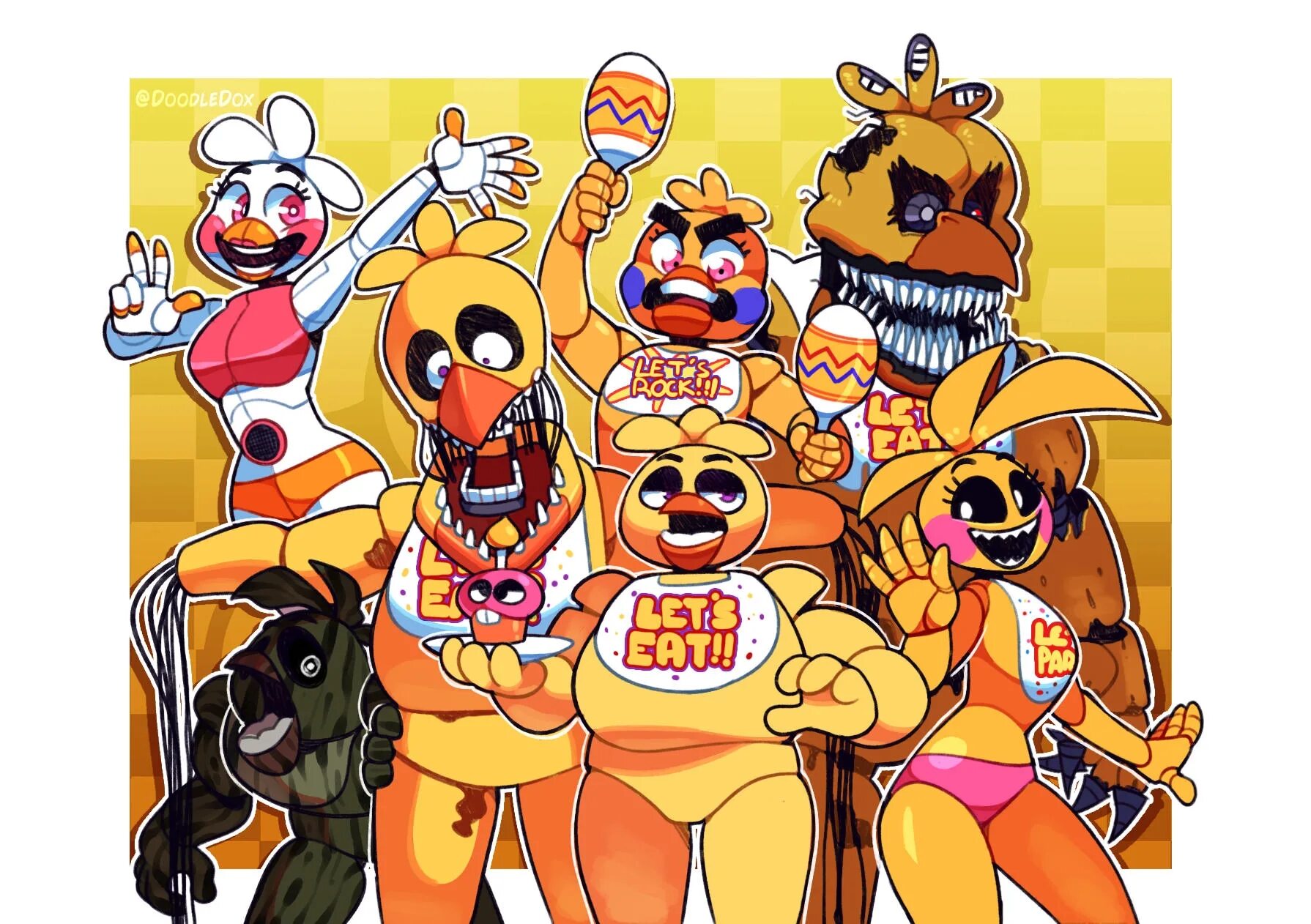 Five nights at freddy chica. Фантайм чика арт. five nights at freddy&#039;s чика. рокстар чика. чика фнаф 5.