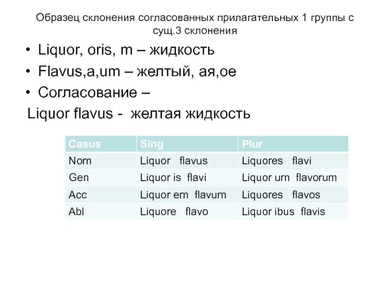 Группы прилагательных в латинском. Liquor просклонять на латинском. Liquor латынь. Согласование прилагательных. Liquor склонение латынь.