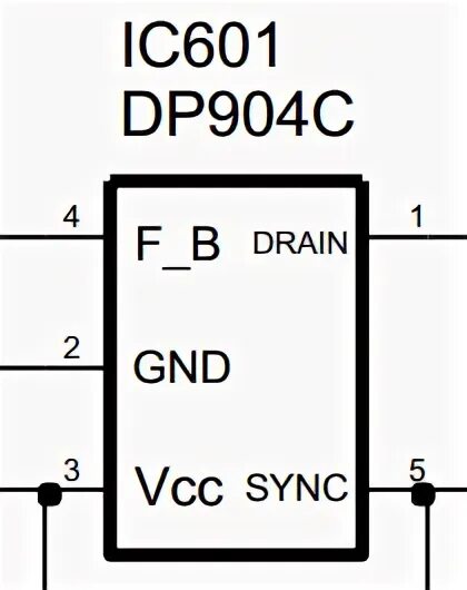 Dp904c схема блока питания DP904C Datasheet TO-220-5 Pin Type, IC for Monitor