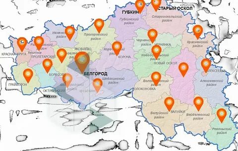 Карта украины где белгород
