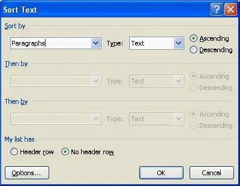 Typing paragraph