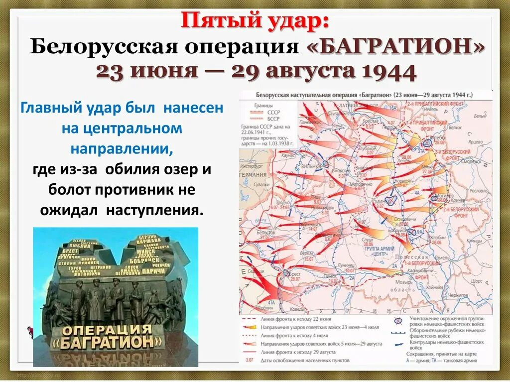 Операция в белоруссии 1944. Белорусская операция 1944 года карта Багратион. Операция Багратион 23 июня 29 августа 1944 г. Операция «Багратион» (23 июня – 29 августа 1944 года). Операция Багратион освобождение Белоруссии кратко.