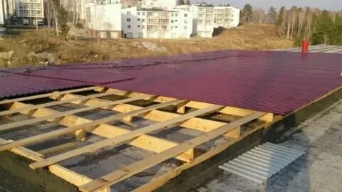 Плоская крыша профлист