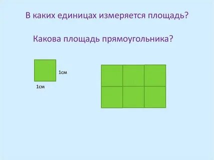 В каких единицах измеряется площадь