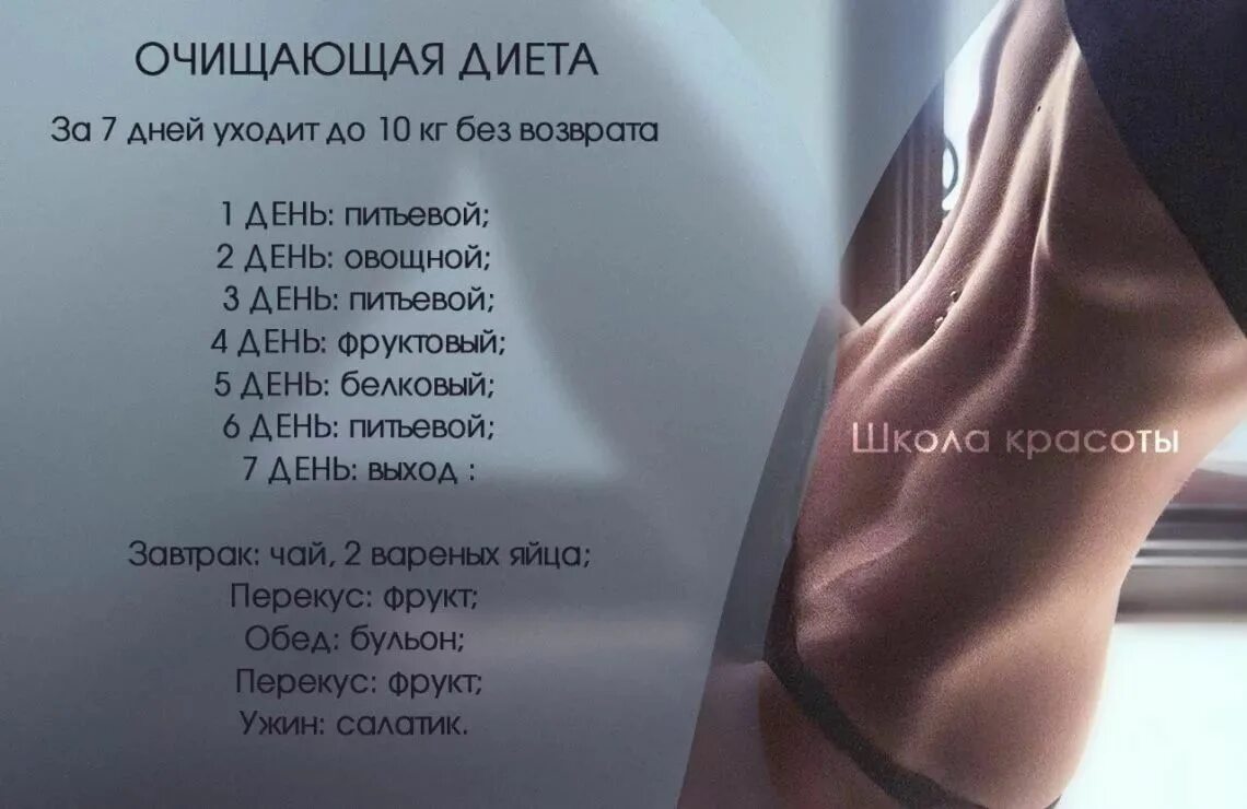 Диета для похудения. Эффективные диеты анорексичек. Диета на семь дне. Очищающая диета на 7 дней. Диета на семь дне.