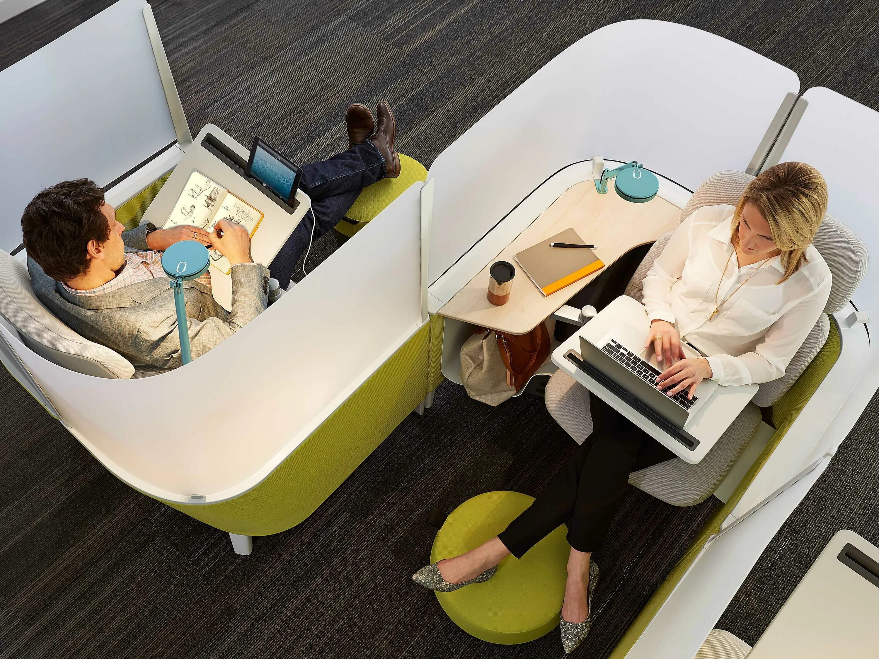 Будущее рабочих мест. Эргономичное рабочее кресло steelcase. эргономика open space. стол эргономичный. комфортное рабочее место.