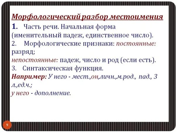 России начальная форма. Порядок морфологического разбора местоимения. Морфологический разбор местоимения. Морфологический разбор местоимения порядок разбора. Разобрать местоимение морфологический разбор.