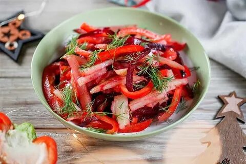 Салат с перцем на новый год