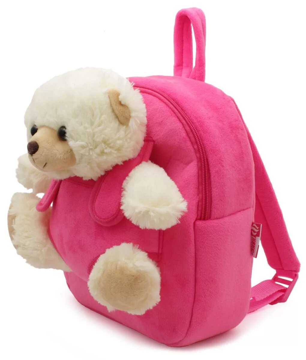 Рюкзак дошкольный Феникс+. Феникс+ рюкзак детский белый мишка. Рюкзак для девочек с игрушкой. Рюкзак детский для девочки.