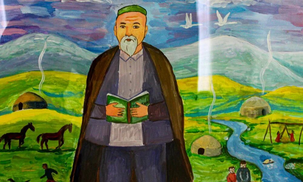 Аналар. Казахские иллюстрации. Шеше. Картины кыргызских художников. Ата мен бала.