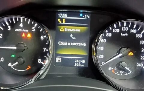 Ниссан кашкай ошибки на панели