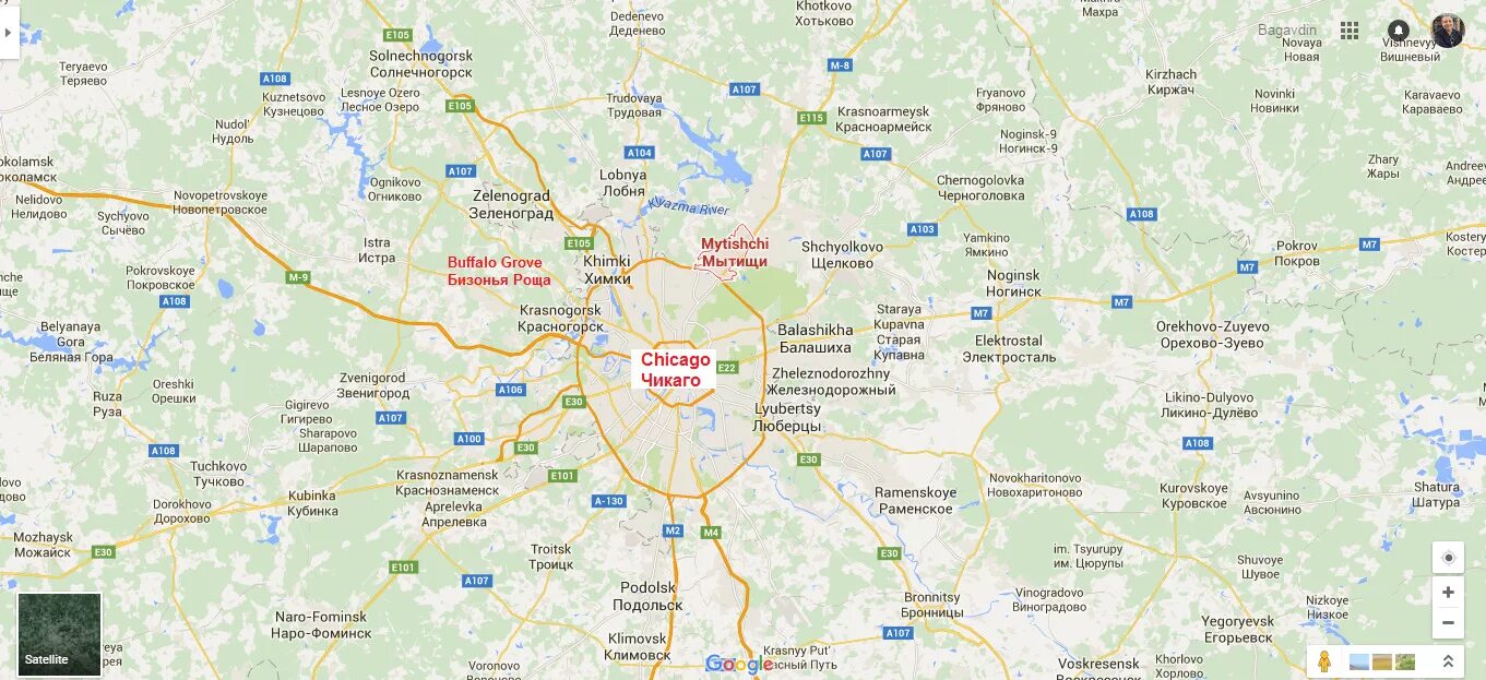 дорохово на карте московской