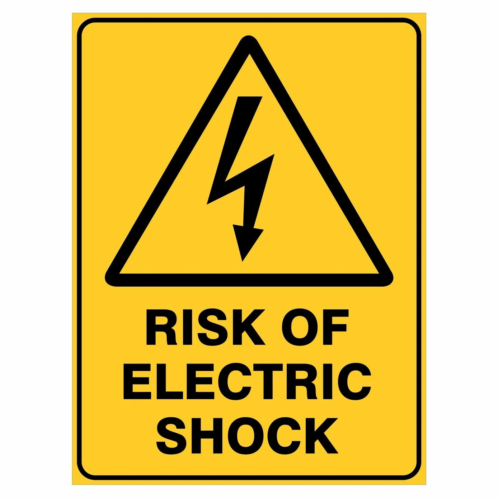 Danger electric. Danger electric sign. Electric shock risk. Safety symbol risk of electric shock. Caution electric devices.