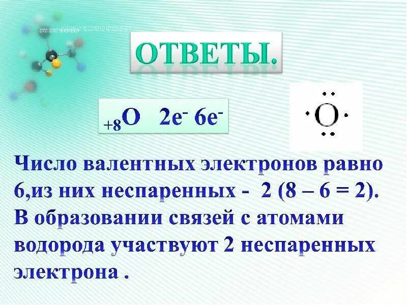 Число валентных электронов в атоме элементов равно