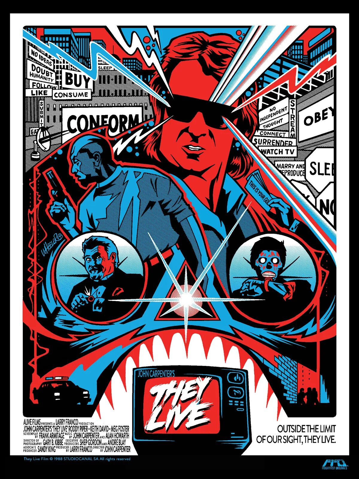 They lives или they live. Чужие среди нас Постер. Родди Пайпер чужие среди нас. They Live 1988 Постер.