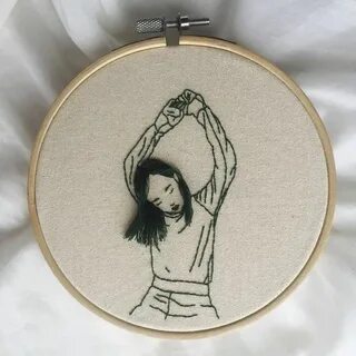 Вышивка девушки