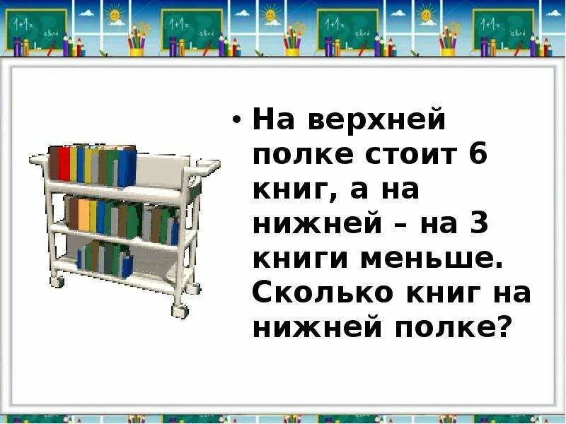 Задача про полки и книги. Уравнение и его корни задания. Задачи на одной полке. На нижней полке 18. На верхней полке 7 книг, а на нижней.