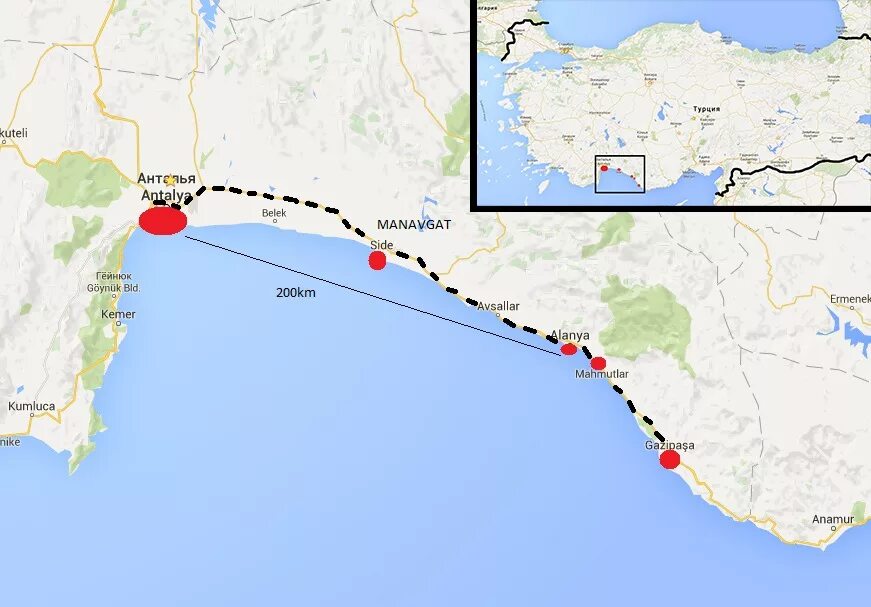 Анталия аэропорт на карте Турции. Карта Турции Газипаша Алания. Путь от Анталии до Алании Турция. Маршрут Анталия Алания. Анталия сколько ехать от аэропорта