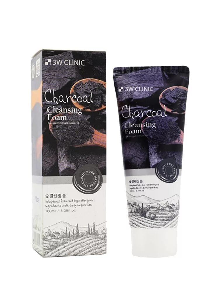 Cleansing charcoal. 3w Clinic пенка для умывания с углем. Пенка для умывания натуральная с углем 3w Clinic Charcoal Cleansing Foam, 100 мл. Пенка с экстрактом древесного угля 100мл.3w Clinic Charcoal Cleansing Foam. [J:on] пенка для умывания уголь gentle Foam Cleansing Charcoal, 100 мл.