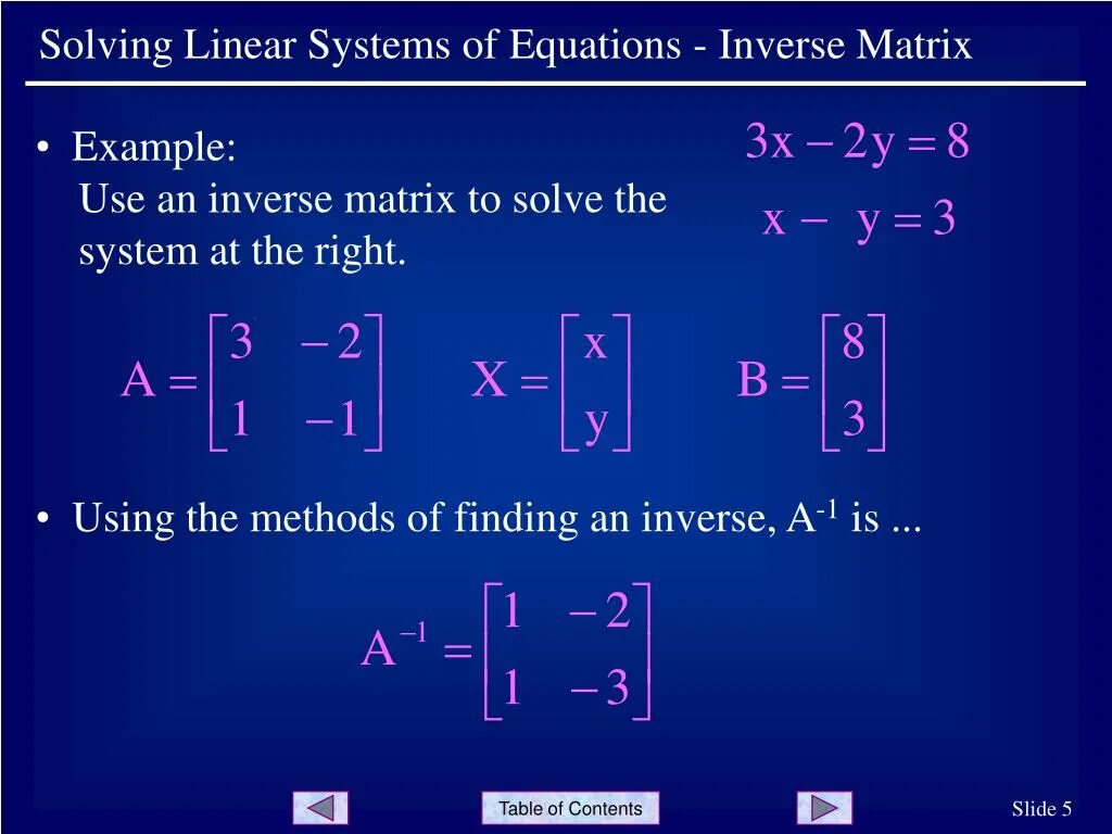 Inverse Matrix. Matrix equation. Linear equation System with Matrix. Solving Systems of Linear equations.