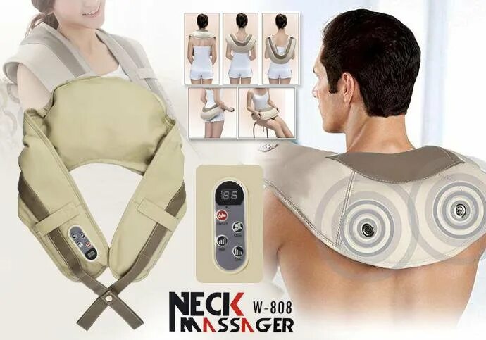 Перкуссионный массажер для шеи. Neck Massager w-808. Массажер для воротниковой зоны. Ударный массажер. Перкуссионный массажер плечи.