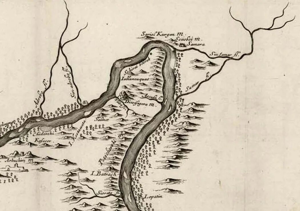 Волга в древности. Русло реки Волга в 16 веке. Карта реки Волга 19 века. Старое русло Волги.