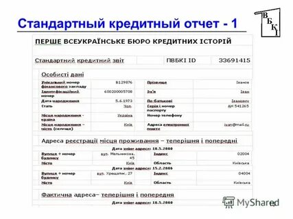 Кредитный отчет