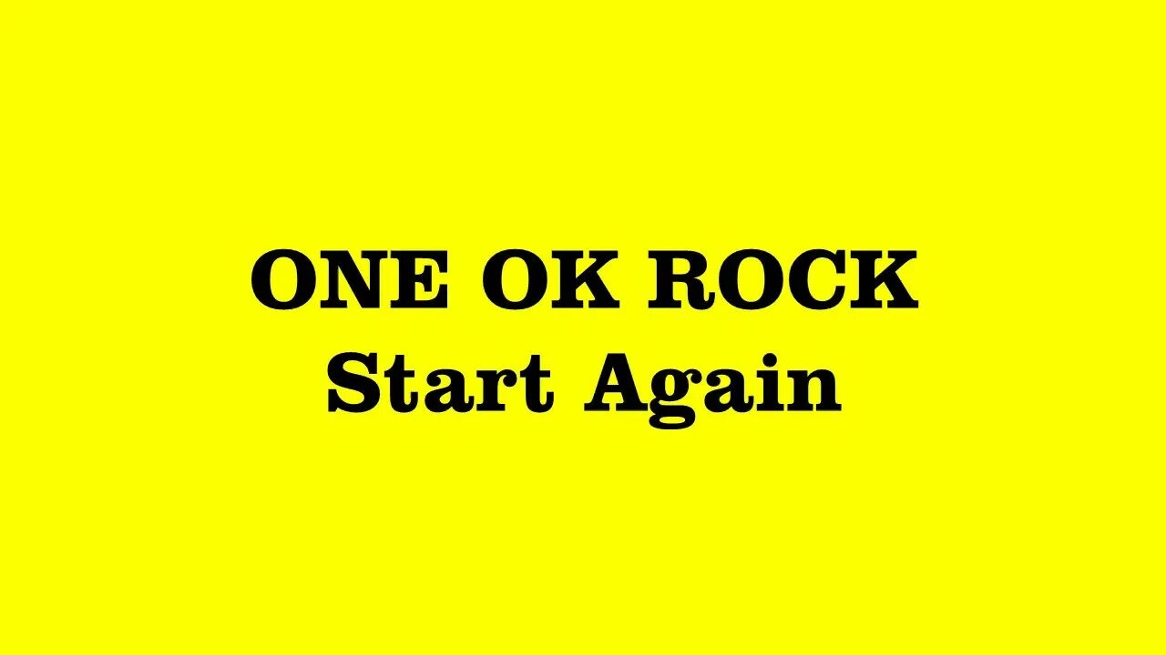 Start again. Rock start.