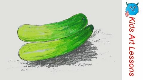 Нарисовать огурец карандашом для детей