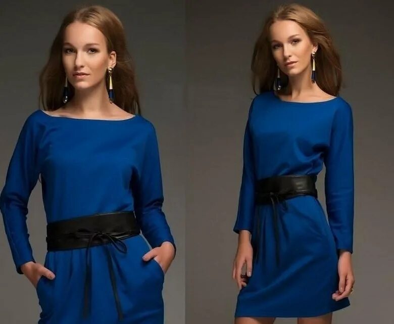 Платья под пояс. Платье с поясом. Синее платье с поясом. Темно-синее платье с поясом. Голубое платье с черным поясом.