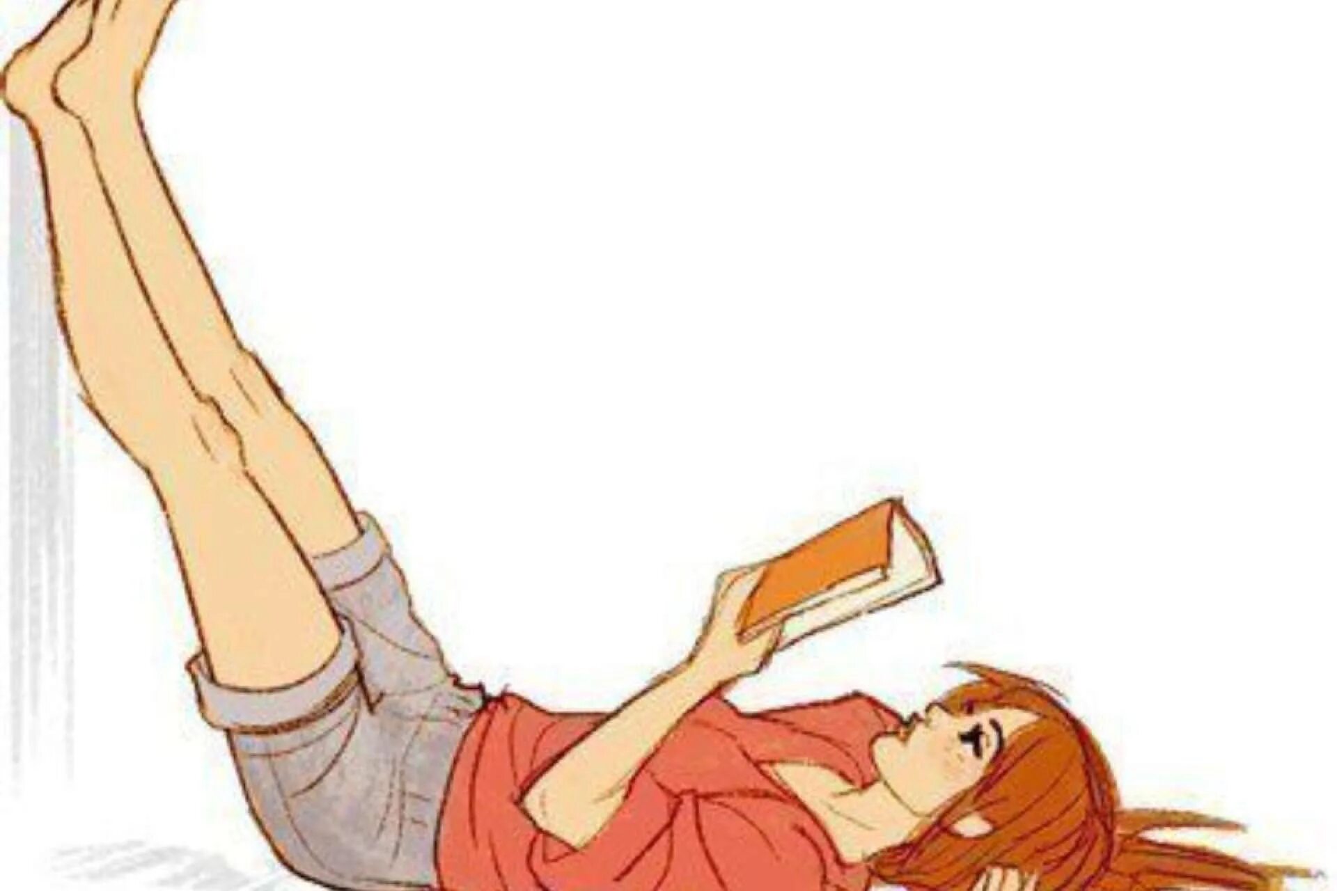 Рыжая девушка с книгой. Рыжая девушка с книгой арт. Уставшая рыжая девушка. Девушка с книгой рисунок. Она легла читать