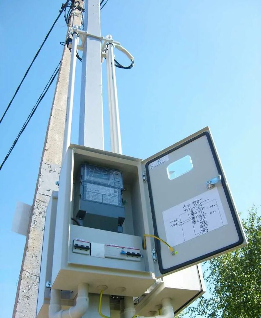 Прибор учёта электроэнергии на столбах с208. Трубостойка счетчик 2020 на бетонном столбе. Щит сип 220в распределительный. Рим 0. Установка счетчиков на опоре.
