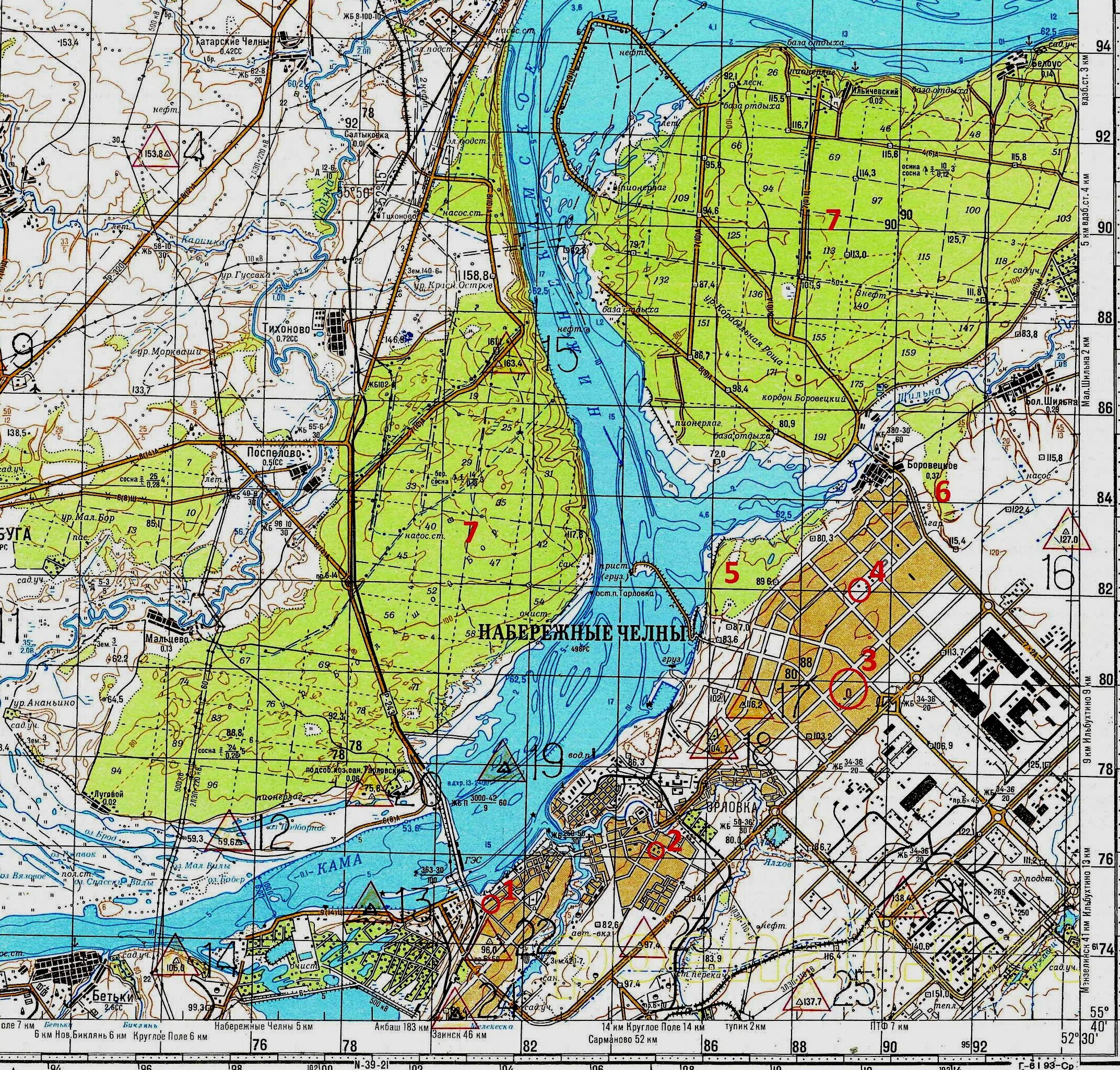 Карта г набережные. Топографическая карта Набережные Челны. Карта местности Набережные Челны. Парк Прибрежный Набережные Челны карта. Старое русло реки Кама в Набережных Челнах.