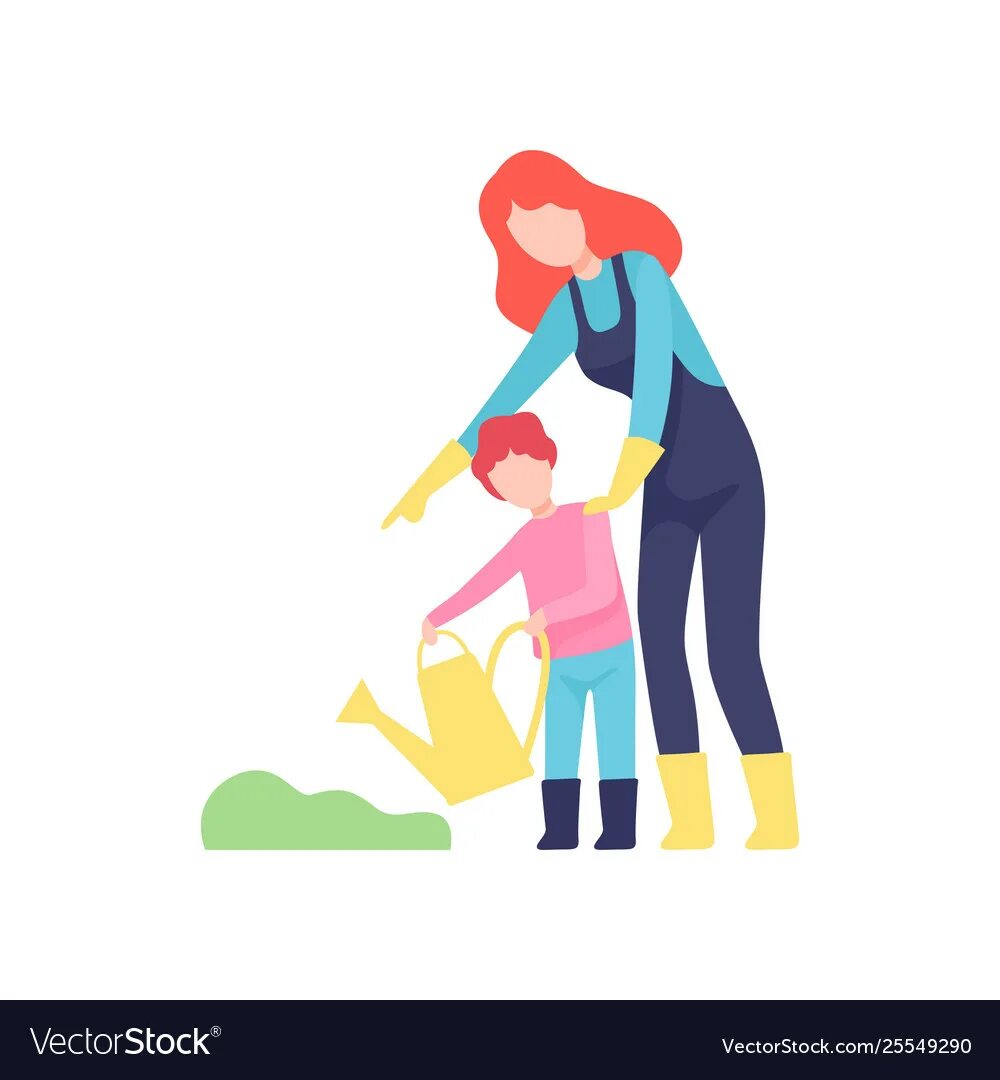 Mother teach son