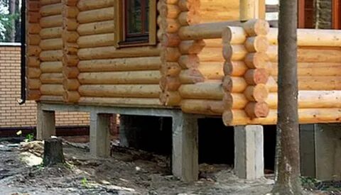 Фундамент под бревно