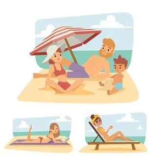 Дети отдыхающие загорают