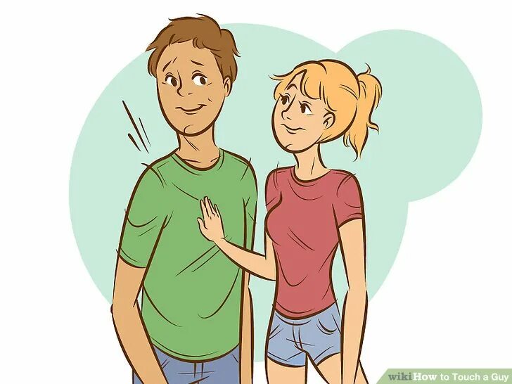 Touch here. To touch a man. положить руку ему на грудь cartoon victor. to be touchy.