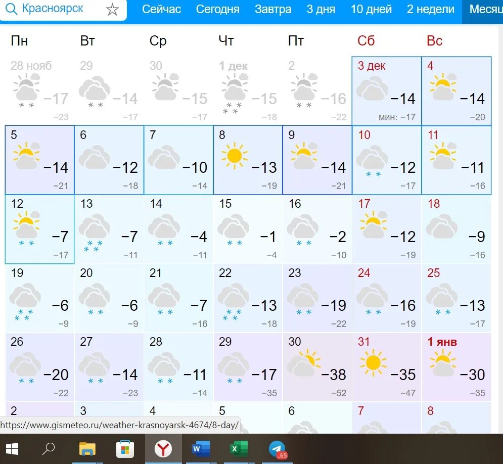 Гисметео красноярск на 14 дней прогноз